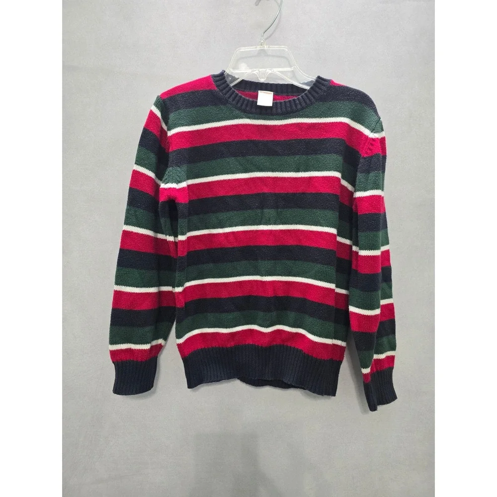 Gymboree Stripes Pullover Knit Holiday Cozy Boys Sweater Medium 7/8